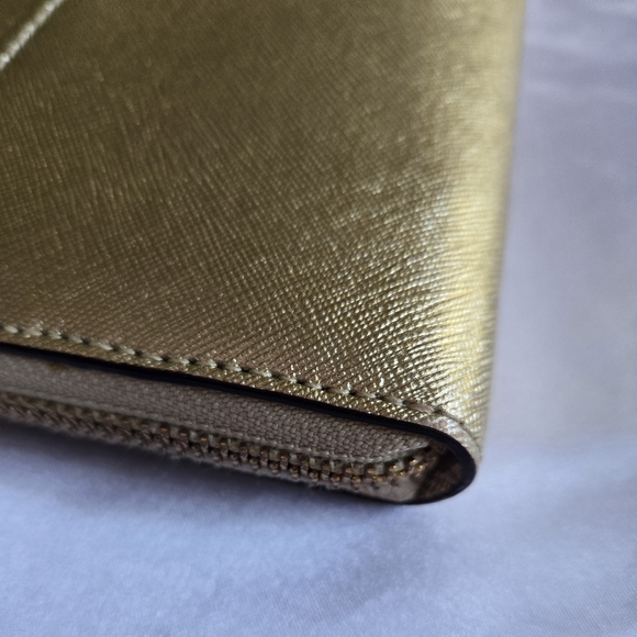 Kate Spade Gold Zip-Around Wallet - Picture 6 of 14